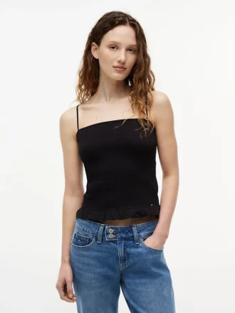 Canotta slim fit con arricciature Tommy Jeans