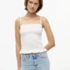 Canotta slim fit con arricciature Tommy Jeans Canotta slim fit con arricciature Tommy Jeans