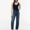 Canotta slim fit in stile nautico con bottoni dorati