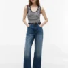 Canotta slim fit in stile nautico con bottoni dorati