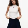 Canotta Tommy Jeans a collo alto e vestibilità slim