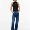 Canotta Tommy Jeans a collo alto e vestibilità slim