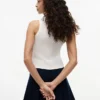 Canotta Tommy Jeans a collo alto e vestibilità slim