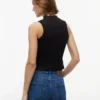 Canotta Tommy Jeans a collo alto e vestibilità slim