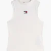 Canotta Tommy Jeans a collo alto e vestibilità slim