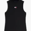 Canotta Tommy Jeans a collo alto e vestibilità slim