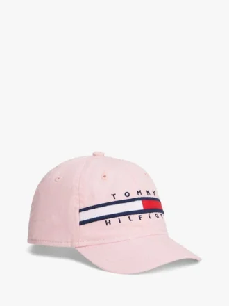 Cappellino da baseball con logo a strisce e bandiera per bambini