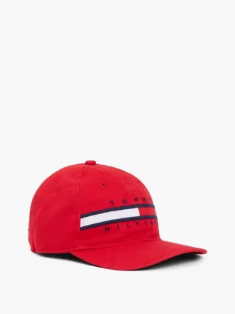 Cappellino da baseball con logo a strisce e bandiera per bambini