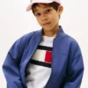 Cappellino da baseball con logo a strisce e bandiera per bambini