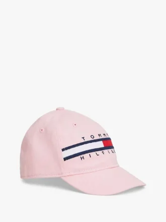 Cappellino da baseball con logo a strisce e bandiera per neonati