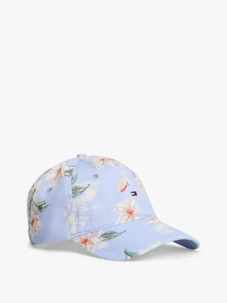 Cappellino da baseball con stampa floreale