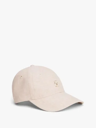 Cappellino da baseball in misto lino con logo monogramma
