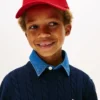 Cappellino da baseball per bambini con logo bandiera ricamato