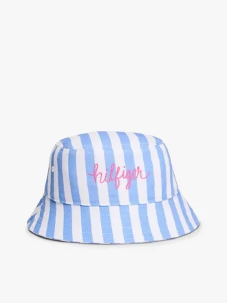 Cappello a secchiello a righe per bambini