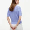 Cardigan a maniche corte in maglia mista Cardigan a maniche corte in maglia mista