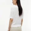 Cardigan a maniche corte in maglia mista Cardigan a maniche corte in maglia mista