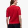 Cardigan a maniche corte in maglia mista Cardigan a maniche corte in maglia mista