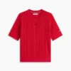 Cardigan a maniche corte in maglia mista Cardigan a maniche corte in maglia mista