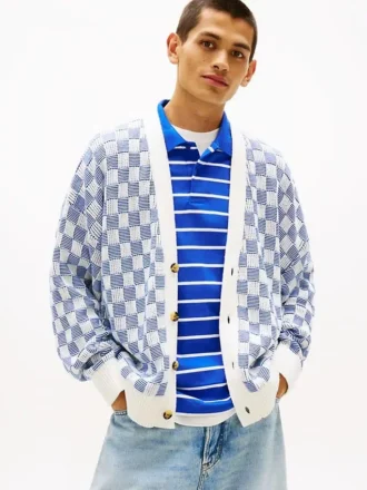 Cardigan a quadri Tommy Jeans dalla vestibilità comoda