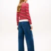 Cardigan a righe con lavorazione a trecce Cardigan a righe con lavorazione a trecce
