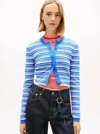 Cardigan a righe slim fit Tommy Jeans