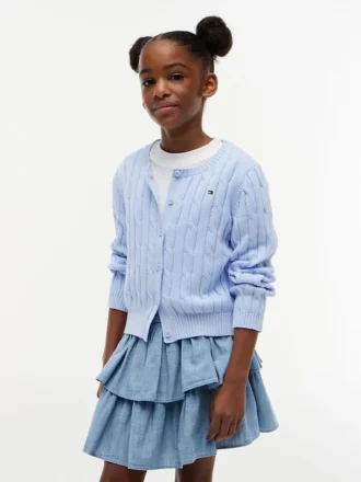 Cardigan a trecce per bambina