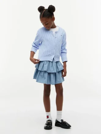 Cardigan a trecce per bambina