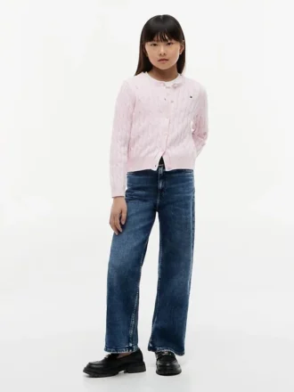 Cardigan a trecce per bambina