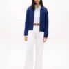 Cardigan con zip a maglia intrecciata e vestibilità squadrata Cardigan con zip a maglia intrecciata e vestibilità squadrata
