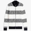Cardigan con zip a righe