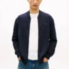 Cardigan da baseball in cotone con zip