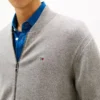Cardigan da baseball in cotone con zip Cardigan da baseball in cotone con zip