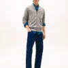 Cardigan da baseball in cotone con zip Cardigan da baseball in cotone con zip