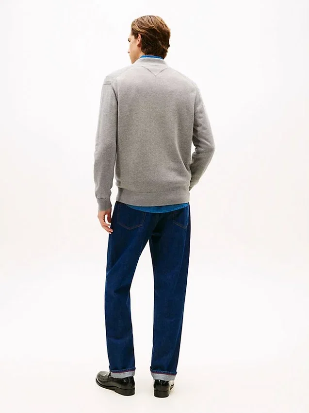 Cardigan da baseball in cotone con zip Cardigan da baseball in cotone con zip
