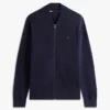 Cardigan da baseball in cotone con zip