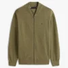 Cardigan da baseball in cotone con zip Cardigan da baseball in cotone con zip