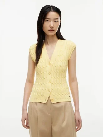 Cardigan gilet a trecce