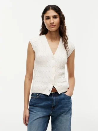 Cardigan gilet a trecce