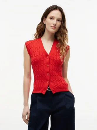 Cardigan gilet a trecce