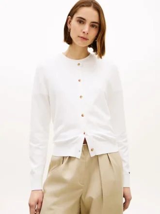 Cardigan girocollo