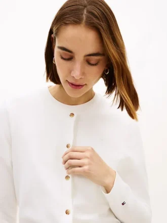 Cardigan girocollo