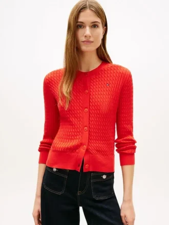 Cardigan leggero a trecce