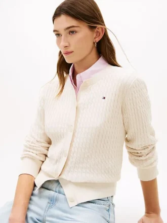 Cardigan leggero a trecce