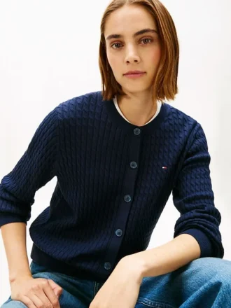 Cardigan leggero a trecce