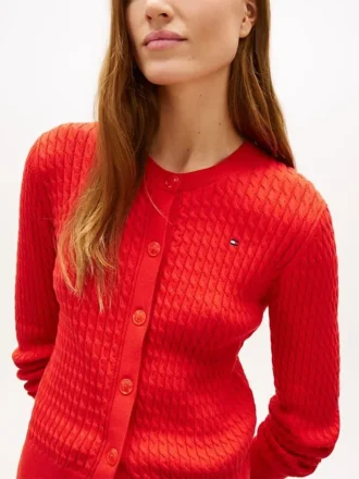 Cardigan leggero a trecce