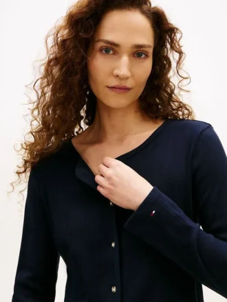 Cardigan T-shirt a maglia traforata