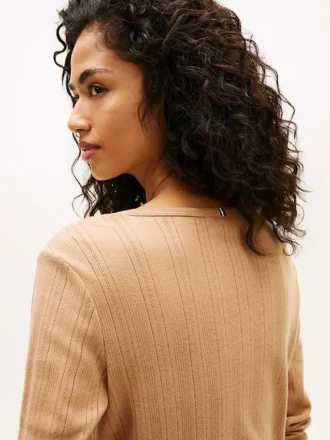 Cardigan T-shirt a maglia traforata