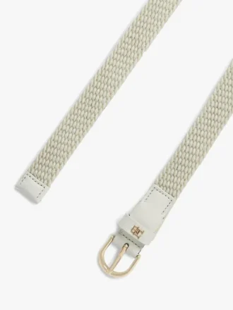 Cintura elastica intrecciata con fibbia arrotondata
