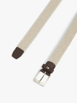 Cintura elastica intrecciata con fibbia quadrata