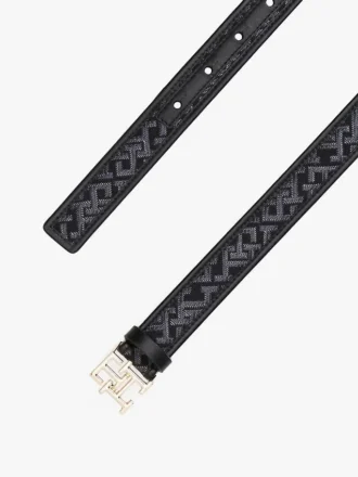 Cintura in jacquard con fibbia monogramma